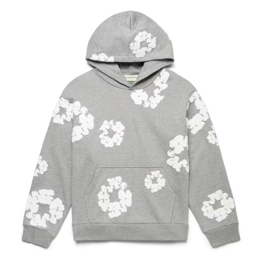 Denim Tears Hoodie- Grey/White