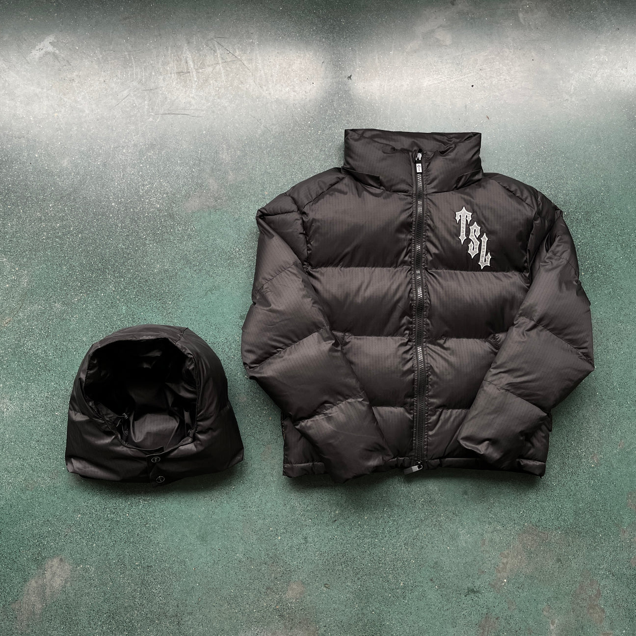 Trapstar Shooters Black/Reflective Hooded Puffer