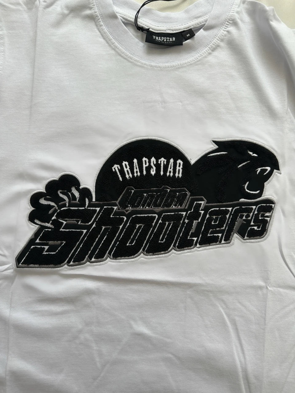 Trapstar Shooters Tee Cotton T shirt WHITE/BLACK`