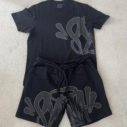 SYNA WORLD LOGO BLACK T-SHIRT& SHORTS