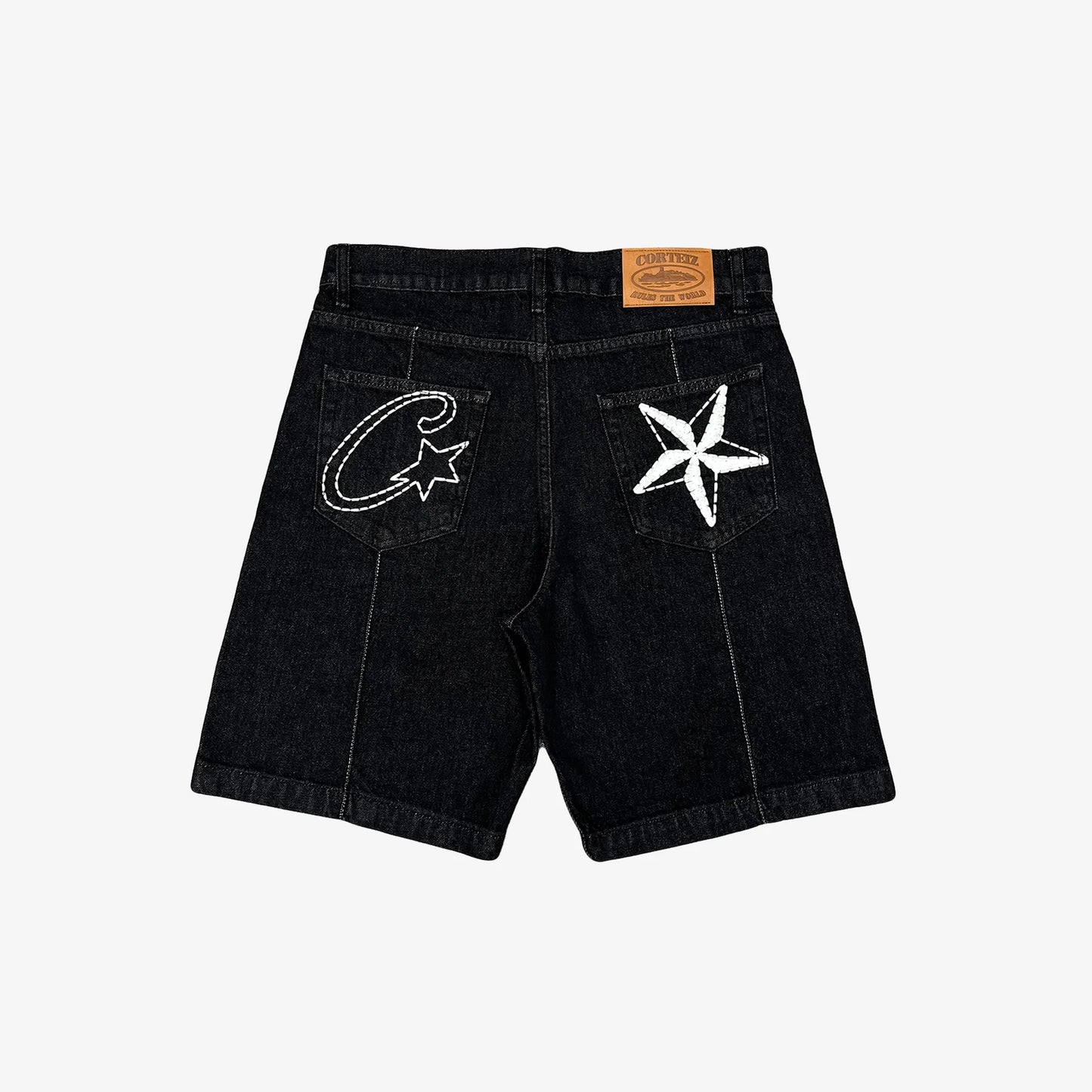 Corteiz C Star Denim Black Shorts