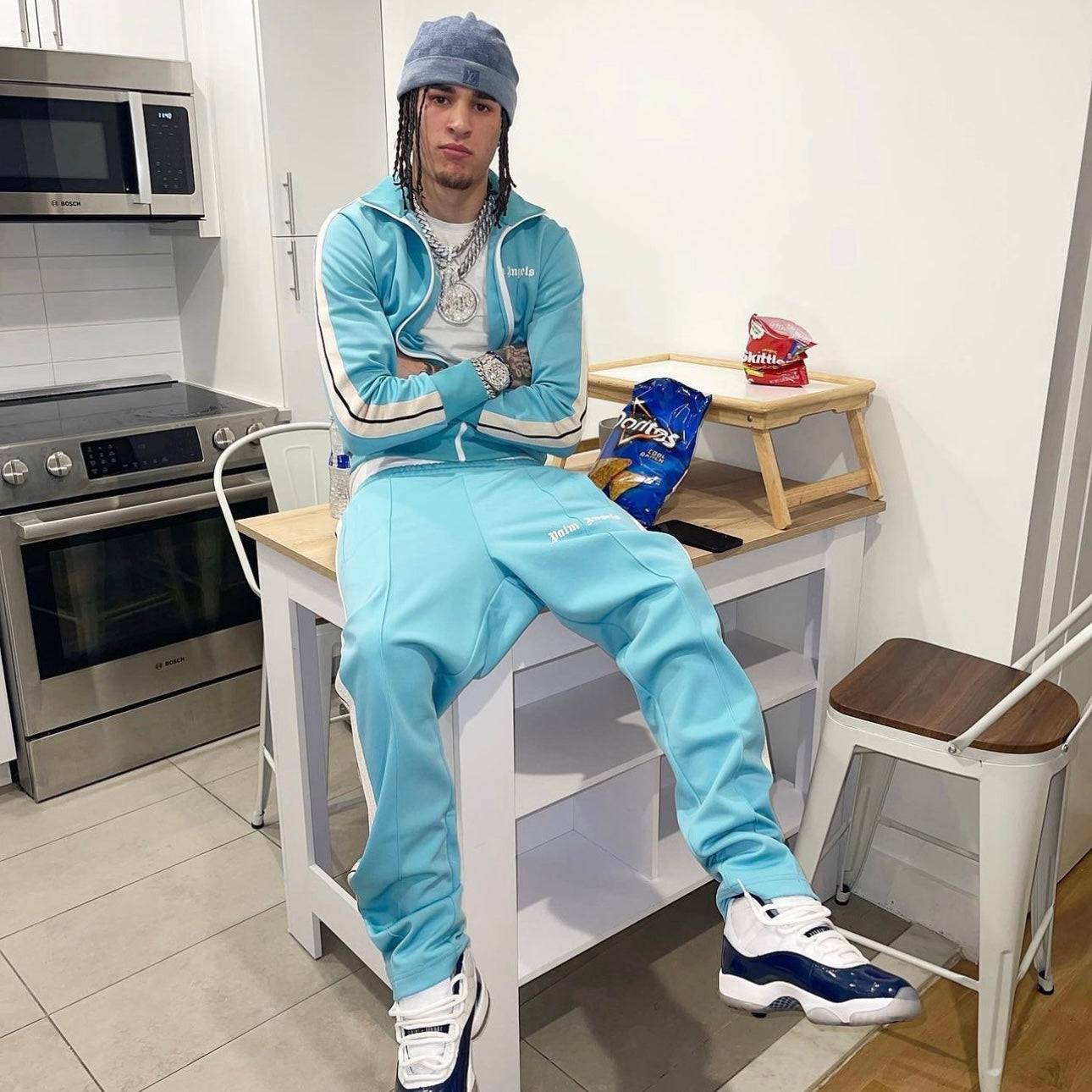 Palm Angels Classic Sky Blue Tracksuit