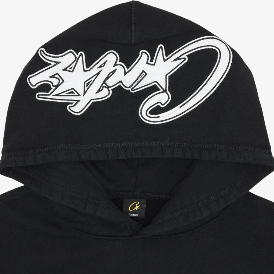 Corteiz C-Star Appliqué Hoodie-Black