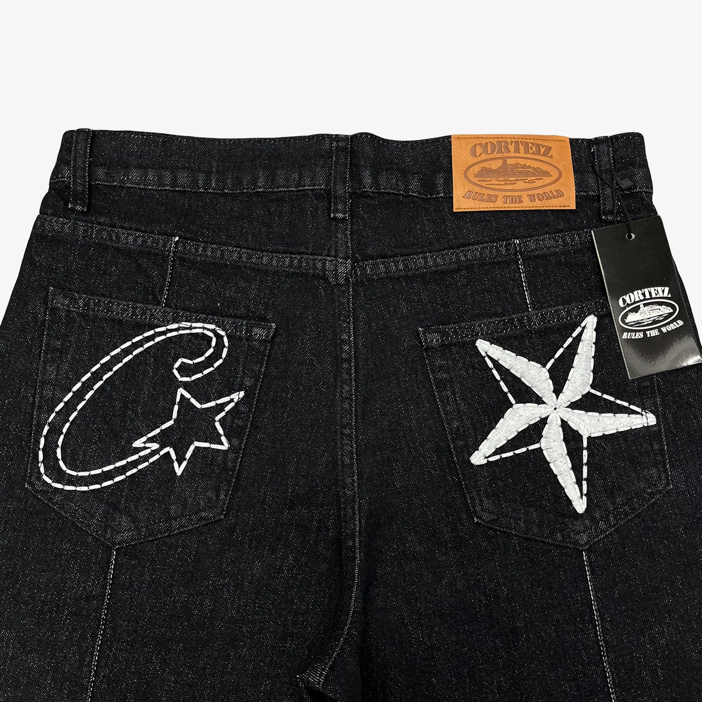 Corteiz C Star Denim Black Shorts