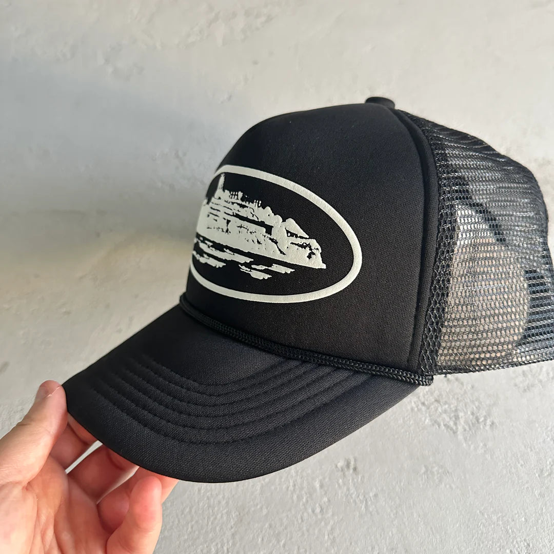 Corteiz Trucker Black Cap