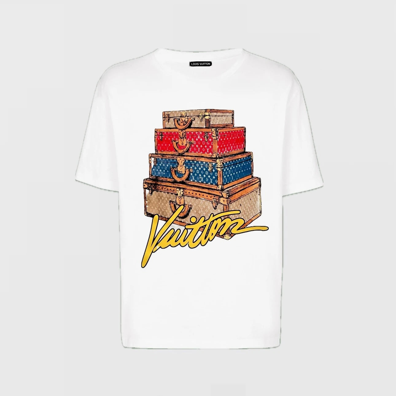 Lou*s Vutton 4 Suitcase Logo T shirt