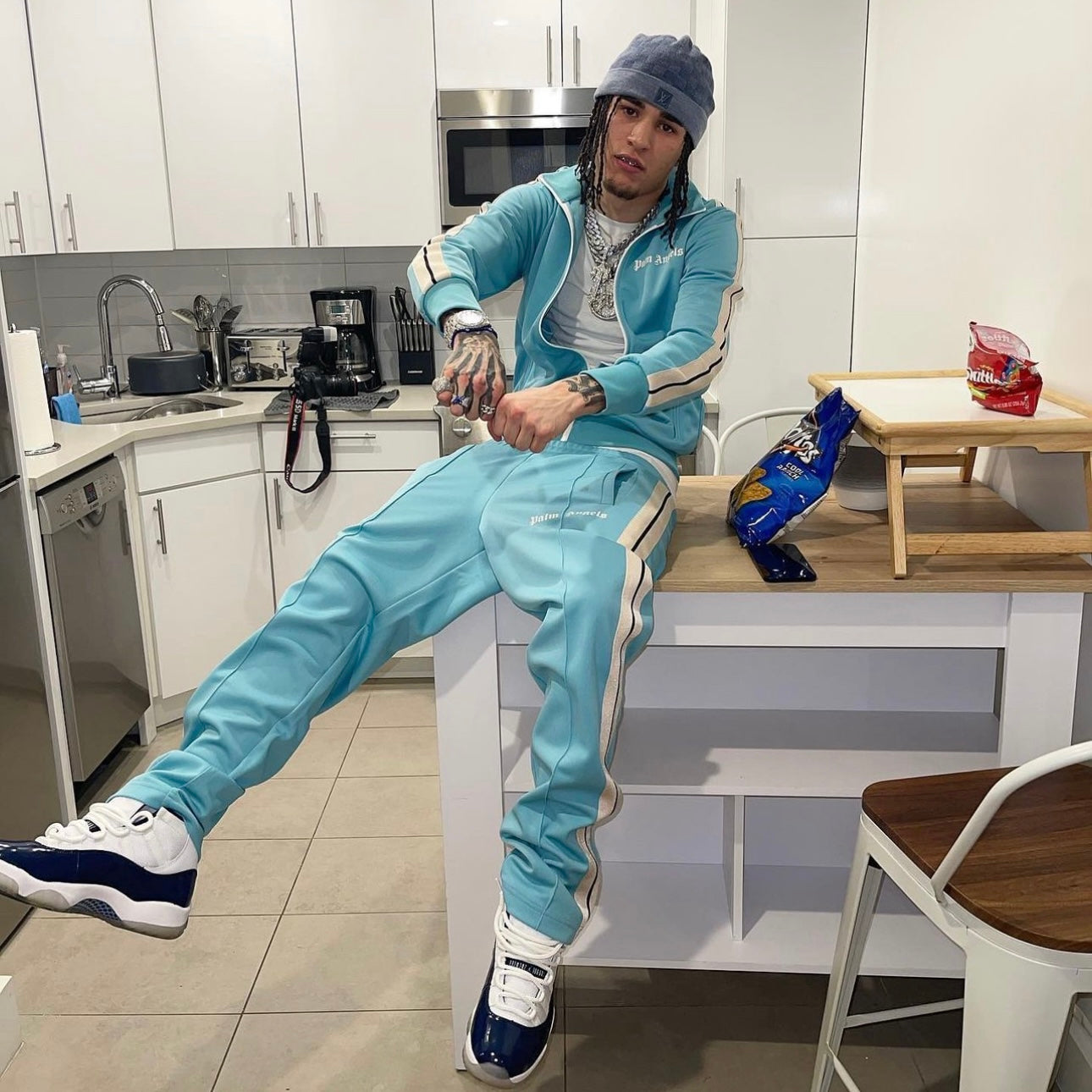 Palm Angels Classic Sky Blue Tracksuit