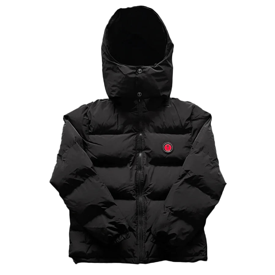 Trapstar Detachable Hooded Puffer Jacket-Black/Red