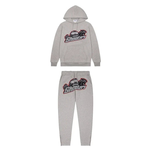 Trapstar Shooters Hooded Tracksuit-Grey/Red