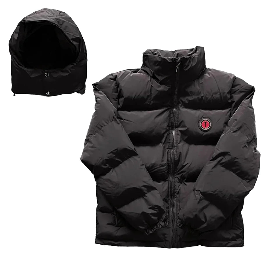 Trapstar Detachable Hooded Puffer Jacket-Black/Red