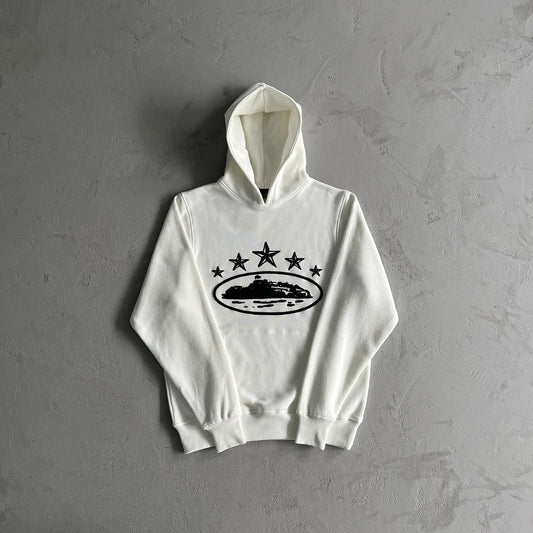 Corteiz 5th anniversary Hoodie White