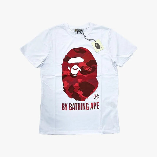 BAPE Red & White Camo by Bathing Ape Tee