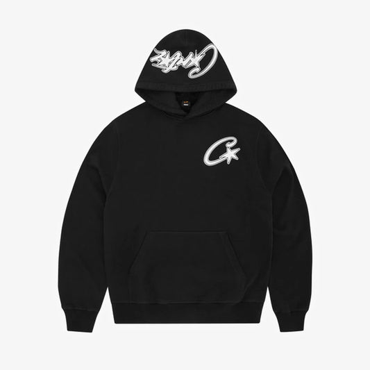 Corteiz C-Star Appliqué Hoodie-Black