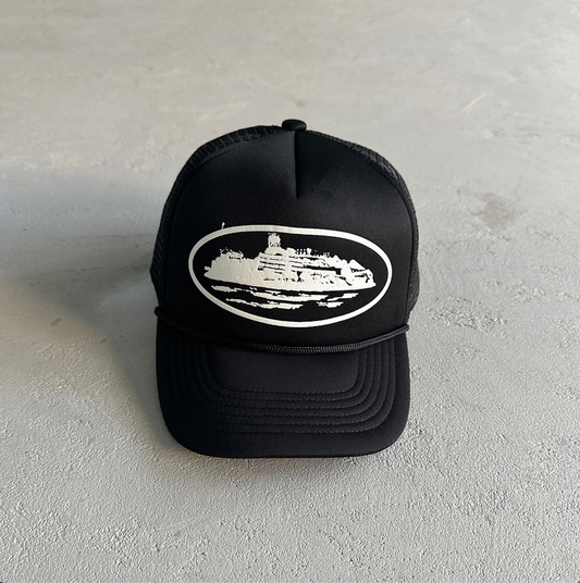 Corteiz Trucker Black Cap