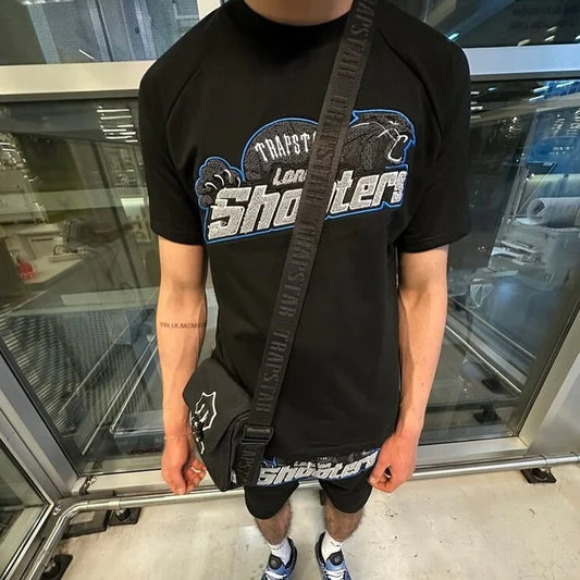 Trapstar Shooters Short Set Black/Blue